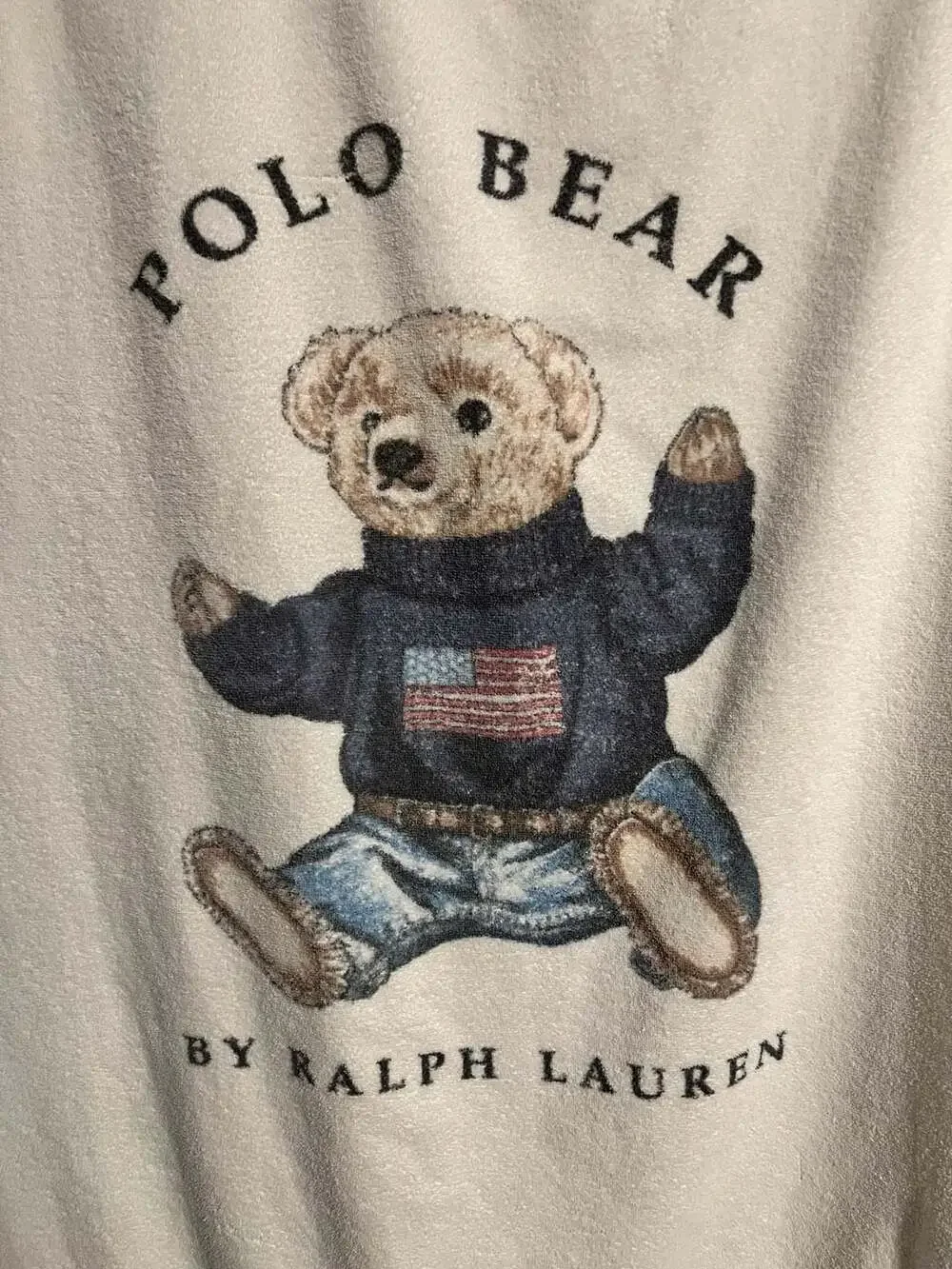 Vtg Ralph Lauren Polo Bear Beach Bath Towel Made In USA
